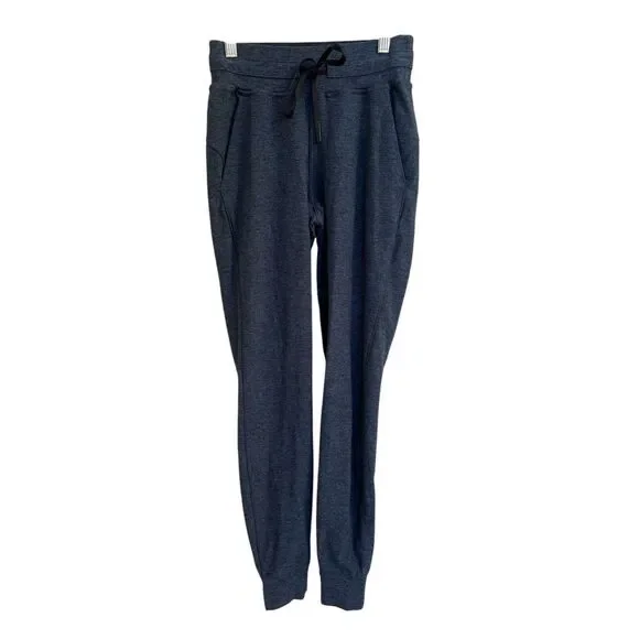 Lululemon Soft Jersey Ready to Rulu Mid-Rise Jogger in Heathered Blue Size 2 - Picture 2 of 6